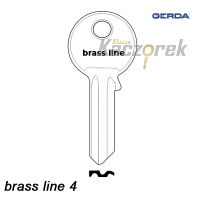Gerda 004 - klucz surowy - brass line 4 - Z50 Z60